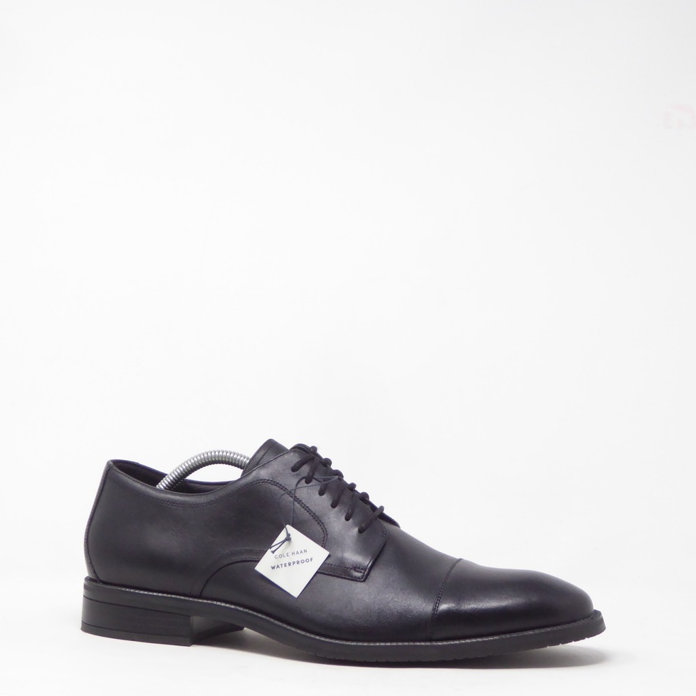 Cole Haan Mens Modern Essentials Oxford Shoes Black Waterproof Leather 11M